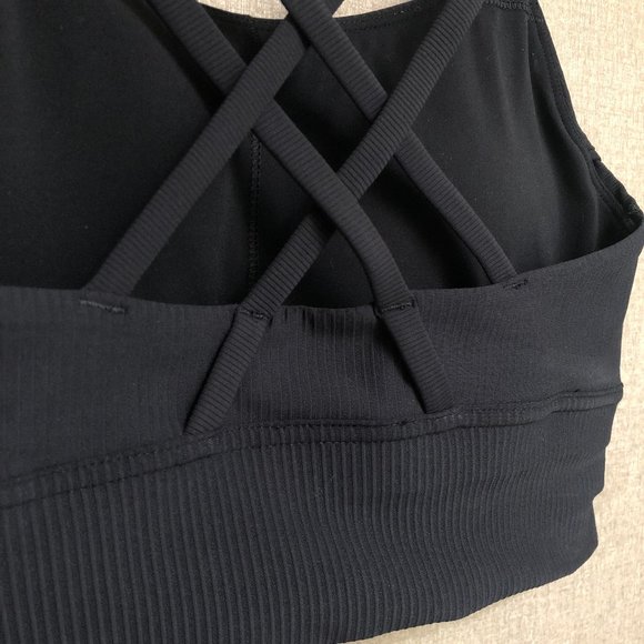 SOLD Energy Longline Bra Ribbed Luxtreme Black - Picture 3 of 11